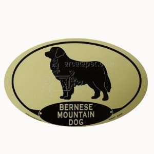    Euro Style Oval Dog Decal Bernese Mountain Dog