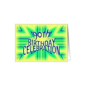    90th Birthday Party Invitation Bright Star Card: Toys & Games