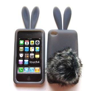  Bunny Skin Case With Furry Tail for Apple iPod Touch 4th 