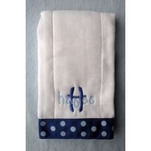  Personalized Burp Cloth   Big Initial Small Name with 