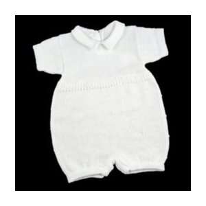  Knit Romper   Lewis, White, 0 3 mo (9 13 lbs) Baby