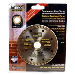 Mibro Industrial 4 1/2 Continuous Rim Turbo Diamond Blade for Dry/Wet 