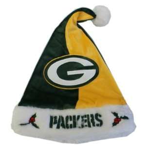 Green Bay Packers Color Block Santa Hat 