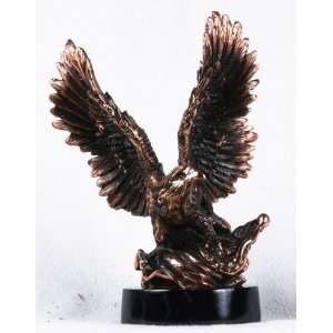   Eagle In Flight Gripping American Flag Statue Décor: Home & Kitchen
