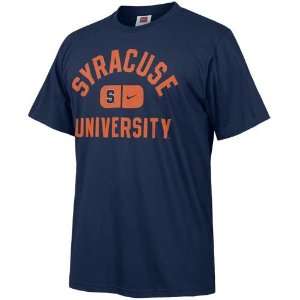   Syracuse Orange Navy Blue College Athletic T shirt