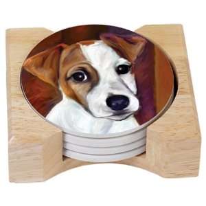  CounterArt Baby Jack Russell Design Absorbent Coasters in 