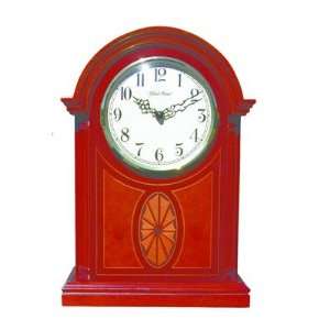   Barrister Styled Jewelry Box Mantel Clock in Mahogany: Home & Kitchen