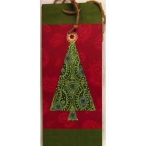   Christmas XGB9998 Green Tree on Red Bottle Bag 