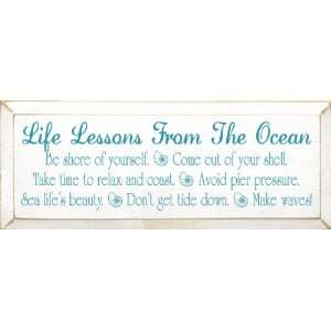  Life Lessons From The Ocean Wooden Sign