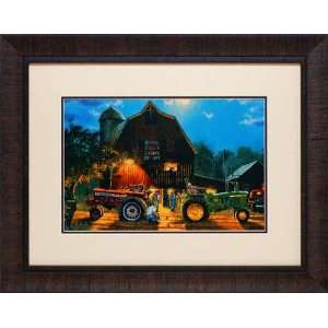  artwork John Deere and Farmall tractor pull print