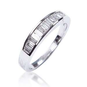   Eternity Ring in 18ct White Gold, Ring Size 8: David Ashley: Jewelry