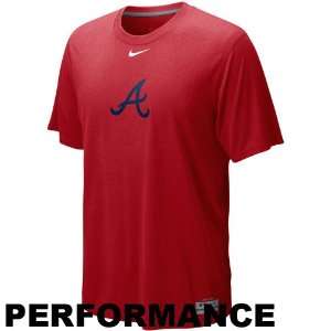  Nike Atlanta Braves Red Dri FIT Logo Legend Performance T 
