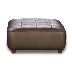 Zen All Leather Tufted Square Cocktail Ottoman