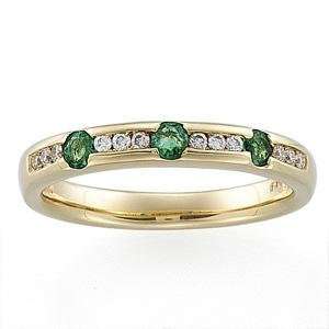  Diamond Gemstone Anniversary Rings (0.1 Ct. tw.) in 14k 