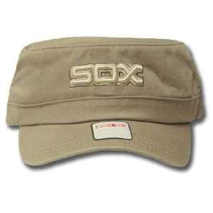 MLB FITTED SQUAD FATIGUE WHITE SOX KHAKI HAT CAP SMALL  