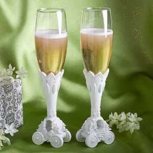 Fairy Tale Carriage Design Toasting Flutes from Fashioncrafts 