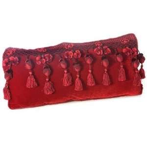  Red Tassel Decorative Throw Pillow
