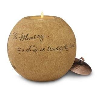   Gift Company Comfort Candles 5 Inch Round Tea Light Holder, In Memory