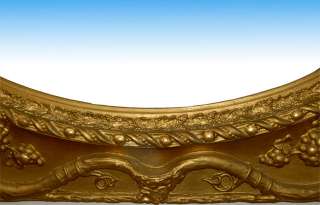 Elaborate Rococo Gilded Grapevine Overmantle Mirror  