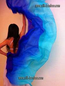 color belly dance silk veils, 114cmx3m (45x118), free shipping 