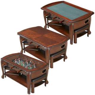 New Convertible 3 in 1 Foosball Card Game Coffee Table  
