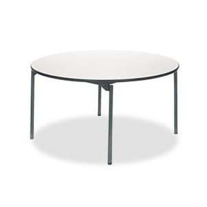   Commercial Folding Table, 60 Round, Off White/Pewter: Home & Kitchen