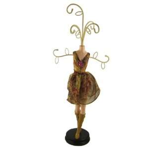   Brown Leopard Print Mannequin Jewelry Stand 17 Inches: Home & Kitchen