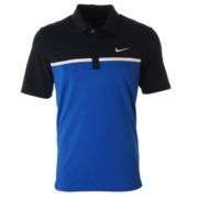 New Nike Men s Challenger UV Statement Tennis Polo Blue/Navy  