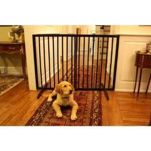  Extra Tall Freestanding Pet Gate Black 27.5 inch   51 inch 