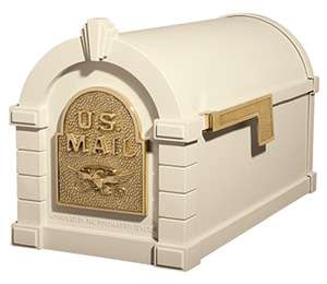 Gaines Keystone Mailbox & Matching Metal Mail Box Post  