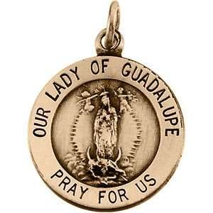  14KY Our Lady of Guadalupe Medal 12mm/14kt yellow gold 