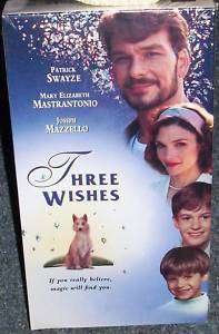 Three Wishes (VHS, 2000) PATRICK SWAYZE JOE MAZZELLO  