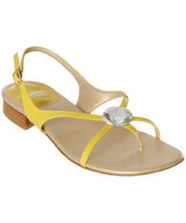Stuart Weitzman yellow patent Popsicle thong sandals   up to 
