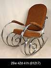 bentwood style chrome upholstered rocking chair 01217 r returns not 