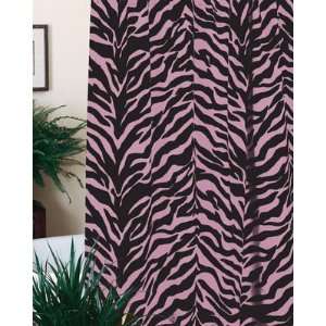  Black & Pink Zebra Print Shower Curtain 72 x 72