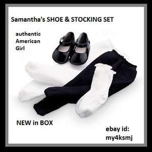 NIB AMERICAN GIRL Doll SAMANTHAS Socks SHOES Stockings  