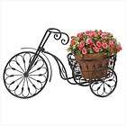 metal wrought scrollwork iron vintage look Bicycle tricycle planter 