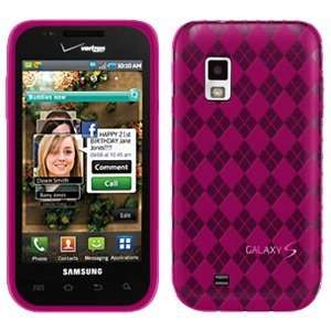 New Luxe Argyle High Gloss Tpu Soft Gel Skin Case Hot Pink For Samsung 