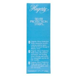   Set of 8 2 by 7 Inch Silver Protection Strips for Silver Storage, Blue