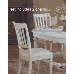   Living Style dining side chair in Shabby White: Furniture & Decor