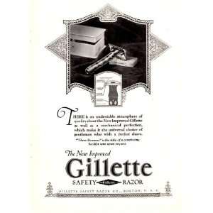  1923 Ad Gillette Safety Razor Original Vintage Print Ad 