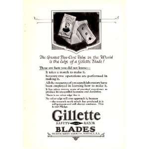 1924 Ad Gillette Safety Razor Blades Original Print Original Vintage 
