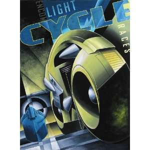  Tron Cycle Races Deluxe   Disney Fine Art Giclee by Mike 