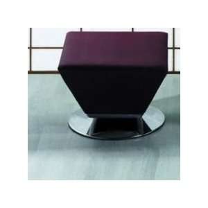   Design USA T6PURPLE Cube Purple Leatherette Ottoman
