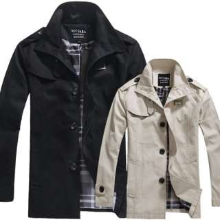 2011 Mens Winter Fashion Slim Fit Trench Coat Jacket Woolen Cloth 