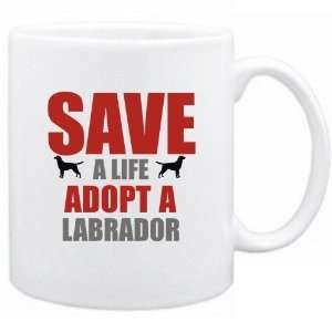    New  Save A Life , Adopt A Labrador  Mug Dog: Home & Kitchen