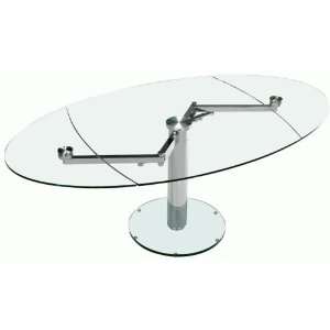  9042 Expandable Glass Swivel Table: Home & Kitchen
