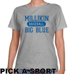 Millikin Big Blue Ladies Ash Custom Sport Classic Fit T shirt 