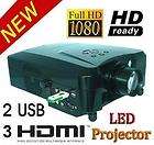 HD HDMI PROJECTOR HOME THEATER TV VGA SVGA LED 5 inch LCD 18000 Lumens 