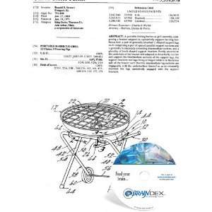  NEW Patent CD for PORTABLE BARBECUE GRILL 